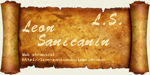 Leon Saničanin vizit kartica